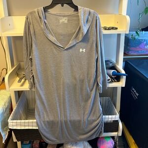 NWT Under Armour Women's XL Loose Fit Hooded Shirt Dress